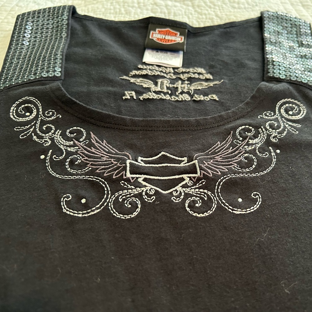 Women’s black Harley Davidson tank size L